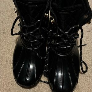 Tommy Hilfiger Black Quilted Winter Boots